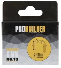 Hæfteklammer 6 mm nr. 13 1000 stk. - Probuilder