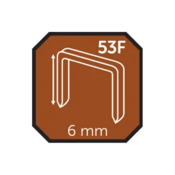 Hæfteklammer 6 mm nr. 53F 2000 stk. - Probuilder