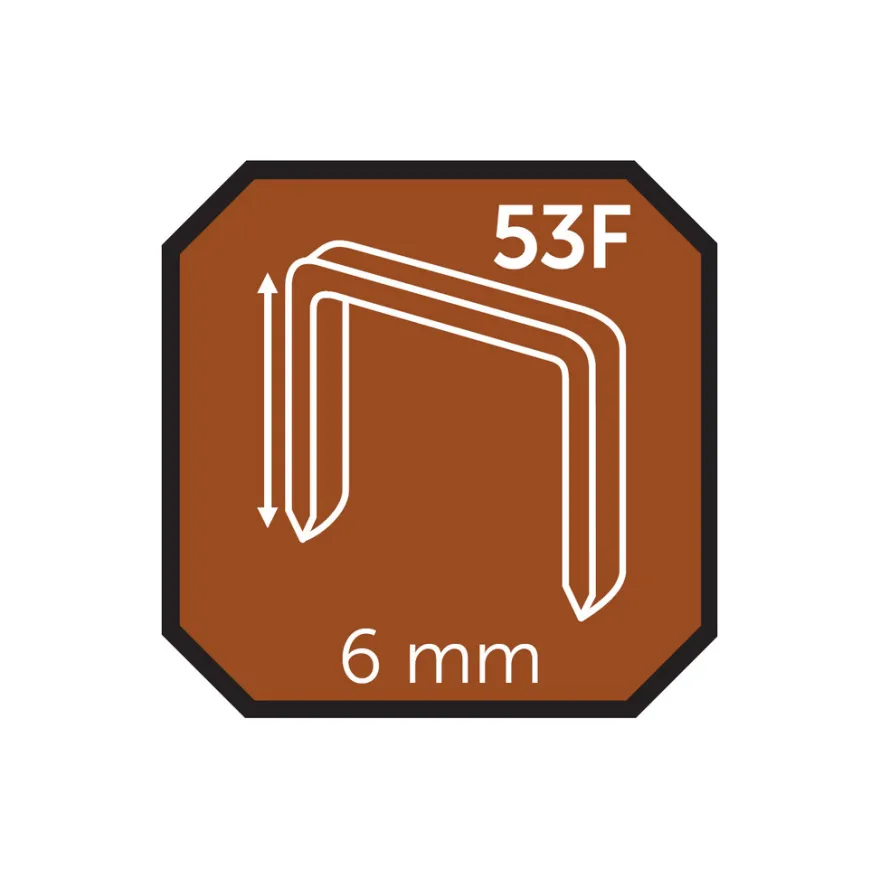 Hæfteklammer 6 mm nr. 53F 2000 stk. - Probuilder