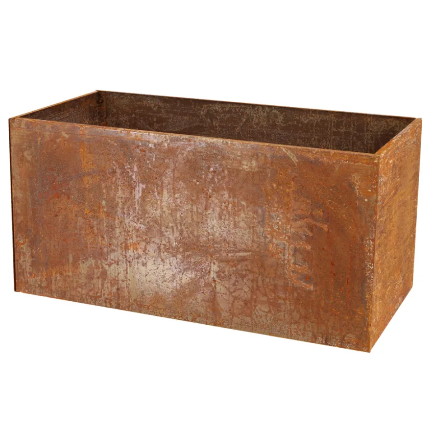 Højbed m/bund rust 80 x 40 x 40 cm