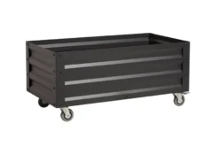 Højbed på hjul sort 80 x 45 x 40 cm - Garden®