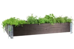 Højbedsramme sortbejdset 19 mm, 120 x 80 x 20 cm