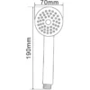 Håndbruser Ø70 mm 1-jet krom - REN