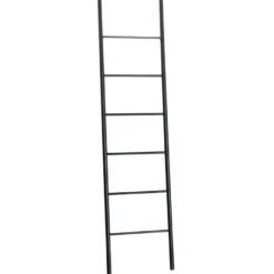 Håndklædestige bambus sort 180 x 45 cm