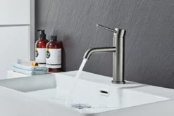 Håndvaskarmatur Slim vinkel gunmetal