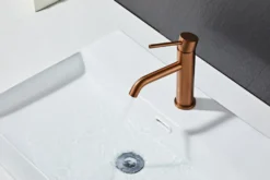Håndvaskarmatur Slim vinkel kobberfinish