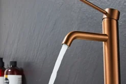 Håndvaskarmatur Slim vinkel kobberfinish