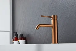 Håndvaskarmatur Slim vinkel kobberfinish