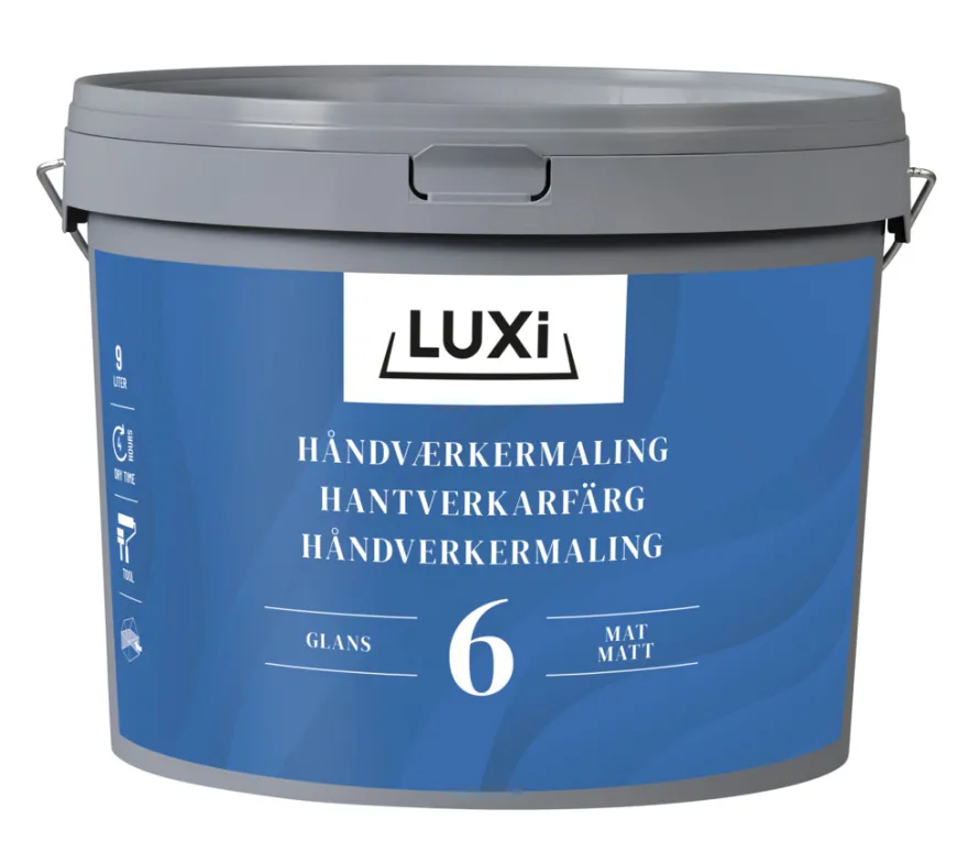 Håndværkermaling 6 hvid 10,8 liter - LUXI®