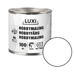 Hobbymaling hvid 100 ml - LUXI®