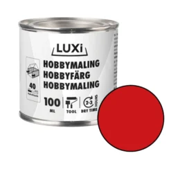 Hobbymaling rød 100 ml - LUXI®