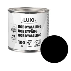 Hobbymaling sort 100 ml - LUXI®