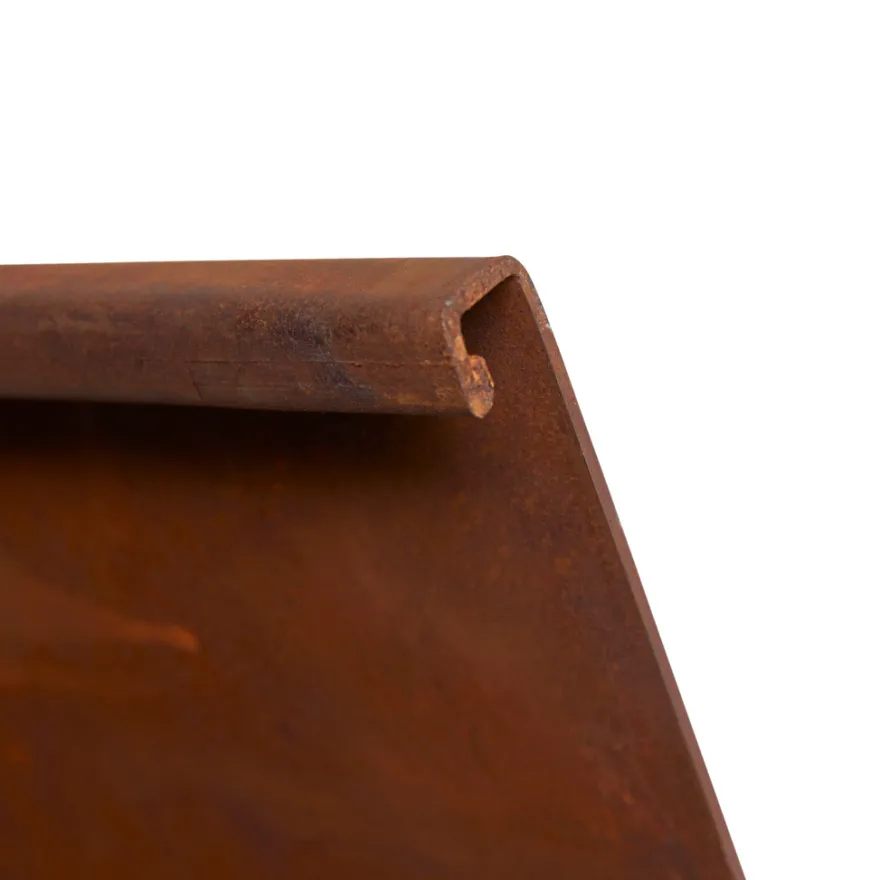 HORTUS bedkant corten med bukket kant 24 x 100 cm