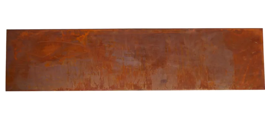 HORTUS bedkant corten med bukket kant 24 x 100 cm