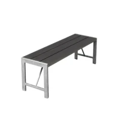 HORTUS bænk H-model nonwood antracitgrå 123 cm