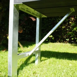 HORTUS bænk H-model nonwood antracitgrå 180 cm