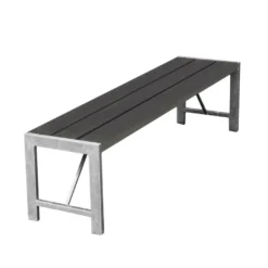 HORTUS bænk H-model nonwood antracitgrå 180 cm
