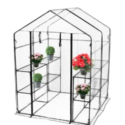 HORTUS drivhus m/plastovertræk 195 x 143 x 143 cm