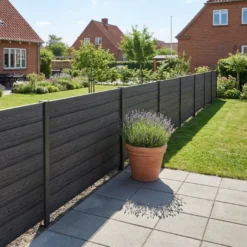 HORTUS komposithegn startsæt antracitgrå H117 x B168 cm