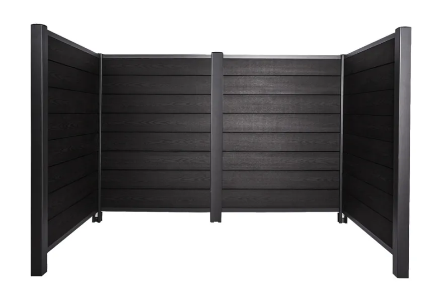 HORTUS skraldeskjul komposit antracit 121 x 258 x 95 cm