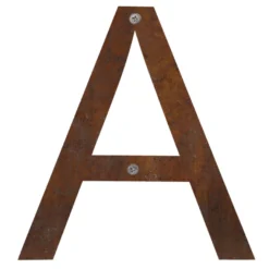 Husbogstav A stål rustlook 25 cm