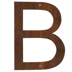 Husbogstav B stål rustlook 40 cm