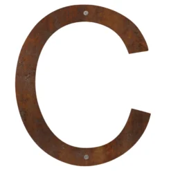Husbogstav C stål rustlook 40 cm