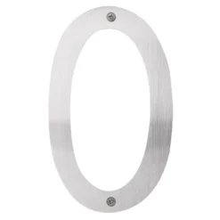 Husnummer 0 rustfrit stål 25 cm