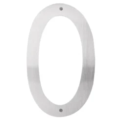 Husnummer 0 rustfrit stål 40 cm