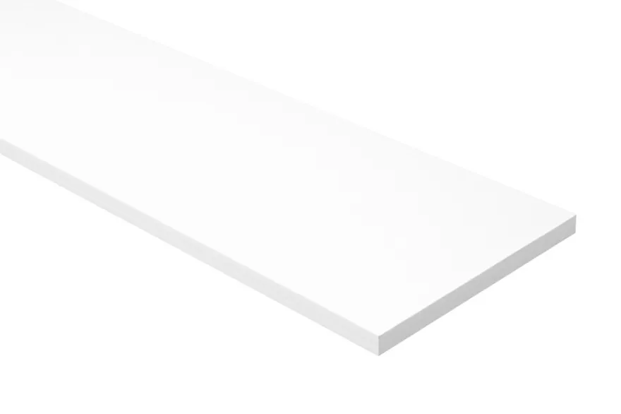 Hylde melamin hvid 22 mm x 30 x 120 cm