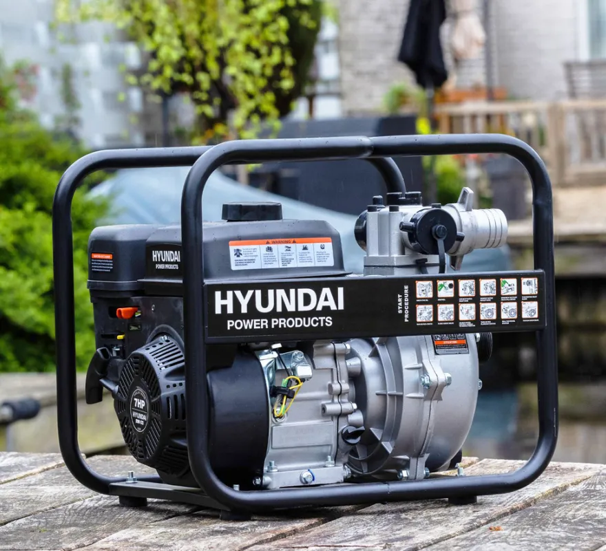 Hyundai vandpumpe benzin 7 hk 30.000 liter/time