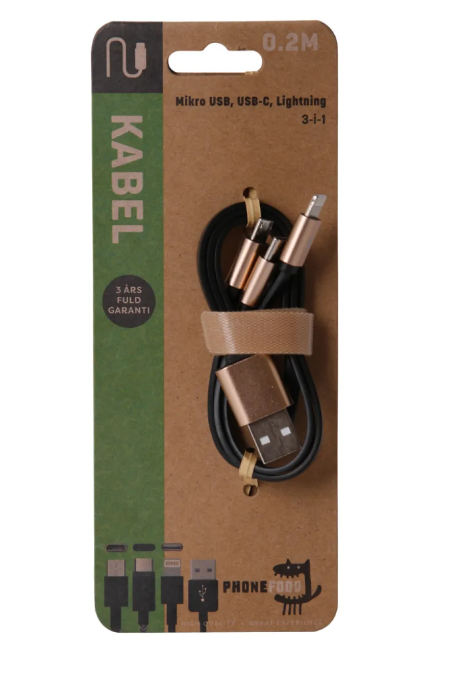 3-i-1 opladerkabel