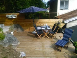 Imp. terrassebrædder fyr 32 x 125 mm x 3 meter
