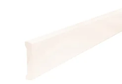 Indfatning glat plast hvid - 14 x 65 x 2200 mm