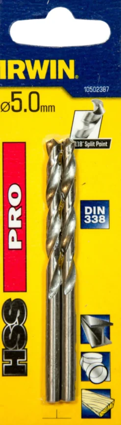 Irwin HSS Pro bor Ø5 mm 2 stk.