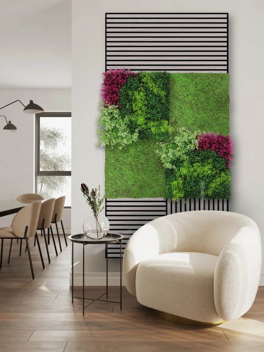 Jangal Modular Wall plantepanel 52 x 52 cm - Pink Mix
