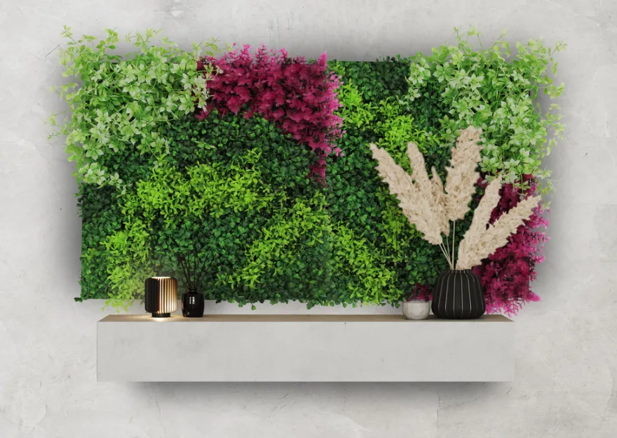 Jangal Modular Wall plantepanel 52 x 52 cm - Pink Mix