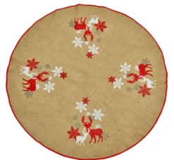 Juletræstæppe hør Ø125 cm