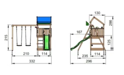 Jungle Gym Home legetårn m/gyngemodul