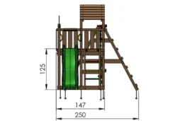 Jungle Gym Safari legetårn m/gynger & klatremodul grøn