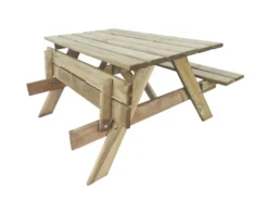 Junior bord/bænkesæt 90 x 90 x 50 cm