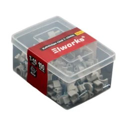 Kabelclips 7-10 mm grå 100 stk. - Elworks