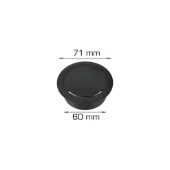 Kabelgennemføring sort Ø60 mm