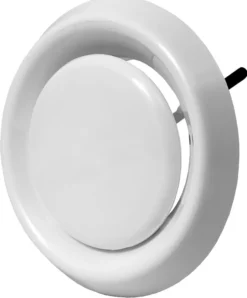 Kanalrist med lukke Ø175 mm - hvid