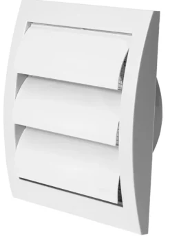 Kanalrist med vindstop 14,7 x 15,2 cm - hvid