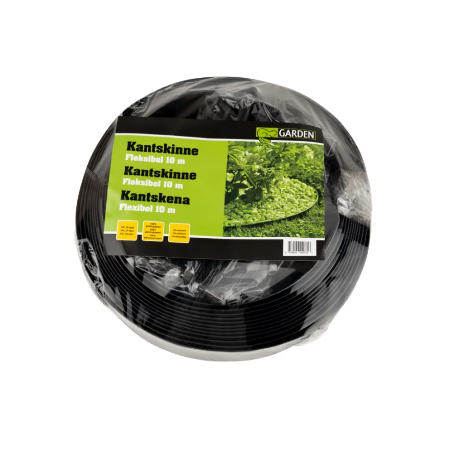 Kantskinne fleksibel til bed/græs 10 meter - Garden®