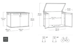 Keter opbevaringsskur Cortina Mega – 2020L