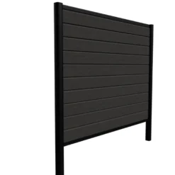 Kirkedal Alu hegn startsæt sort 184 x 180 cm