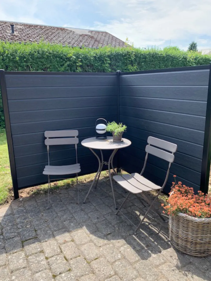 Kirkedal Alu Light hegn startsæt sort 184 x 150 cm