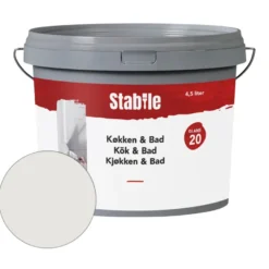 Køkken & Bad 20 vægmaling modehvid 4,5 liter - Stabile®